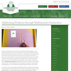 Addressing Dyslexia through Multisensory Instruction
