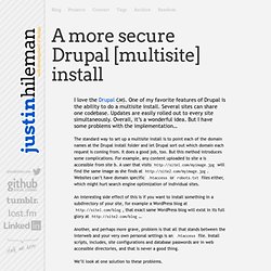 a more secure drupal [multisite] install