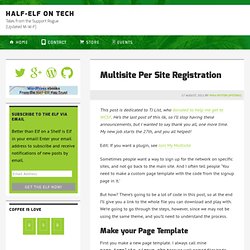 Multisite Per Site Registration
