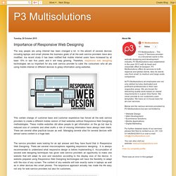 P3 Multisolutions: Importance of Responsive Web Designing