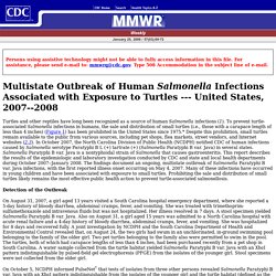 CDC - MMWR Weekly: Multistate Outbreak of Human Salmonella Infections Associated with Exposure to Turtles—United States, 2007-2008