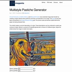 Multistyle Pastiche Generator