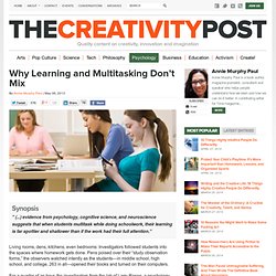 Why Learning and Multitasking Don’t Mix