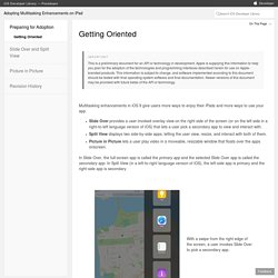 Adopting Multitasking Enhancements on iPad: Getting Oriented