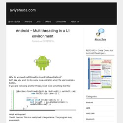 Android – Multithreading in a UI environment