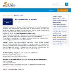 Multithreading in Python Programming Language