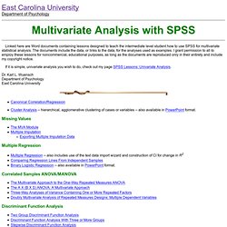 Multivariate analysis thesis