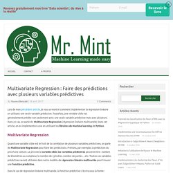 Multivariate Regression : Faire des prédictions avec plusieurs variables