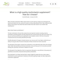 What is a high quality multivitamin supplement?