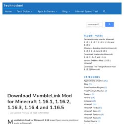 Download MumbleLink Mod For Minecraft 1.16.1, 1.16.2, 1.16.3, 1.16.4 And 1.16.5 - Technodani