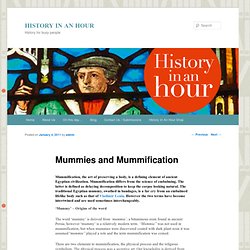 Mummies and Mummification