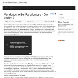 Munddusche Bei Parodontose - Die besten 2
