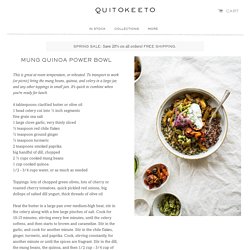 Mung Quinoa Power Bowl