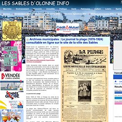 Les Sables d'Olonne-Le journal la plage (1876-1924)