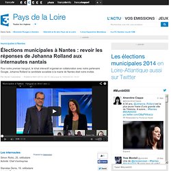 Élections municipales à Nantes : revoir les réponses de Johanna Rolland aux internautes nantais