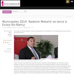 Municipales 2014: Radoine Mebarki se lance à Essey-lès-Nancy