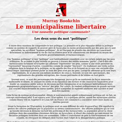 M. Bookchin - Le municipalisme libertaire