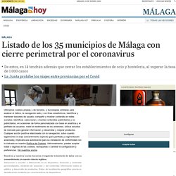 Listado de los 35 municipios de Málaga con cierre perimetral por el coronavirus