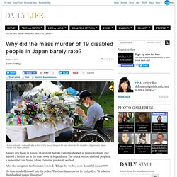 Why did the mass murder of 19 disabled people in Japan barely rate?