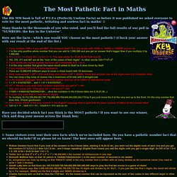 MURDEROUS MATHS: The most pathetic and useless facts...
