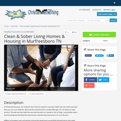 Clean & Sober Living Homes & Housing in Murfreesboro TN