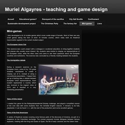 Muriel Algayres - teaching and game design: Mini-games