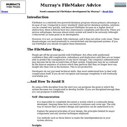 Murray's FileMaker Advice
