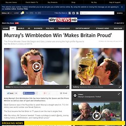 Murray's Wimbledon Win 'Makes Britain Proud'