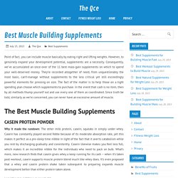 Best supplements for muscle building, physique, weight loss, and overall health!