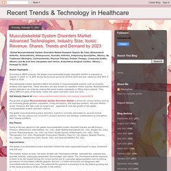 Recent Trends & Technology in Healthcare: Musculoskeletal System Disorders Market Advanced Technologies, Industry Size, Iconic Revenue, Shares, Trends and Demand by 2023