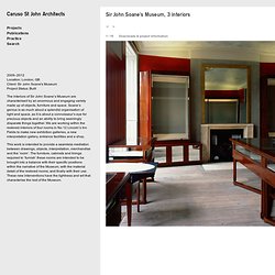 Sir John Soane's Museum, 3 interiors (London) « Caruso St John Architects