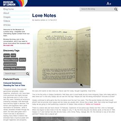 The working life of Museum of London » Blog Archive » Love Notes