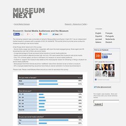 Research: Social Media Audiences and the Museum