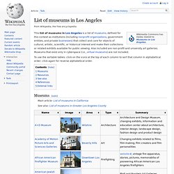 List of museums in Los Angeles