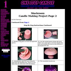Mushroom Candle Making Project Page 2
