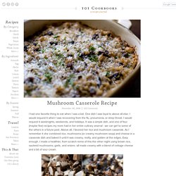 Mushroom Casserole Recipe