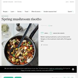 Spring mushroom risotto