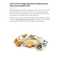 How to Pick a Magic Mushroom Dispensary to Enjoy Amazing Benefits? – Telegraph