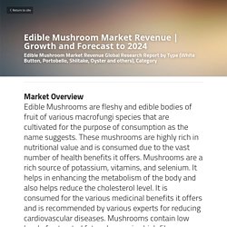 Edible Mushroom Market Revenue