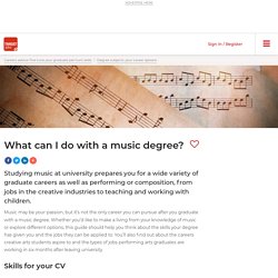 Music degree career options