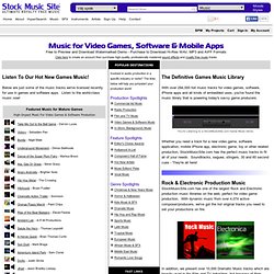 Game Music, Embedded Music for Software, Games, iPhone Apps, and Video Game Music