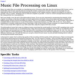 Music File Processing on Linux