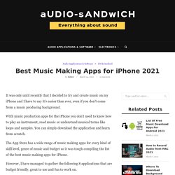 Best Music Making Apps for iPhone 2021 – Audio Sandwich