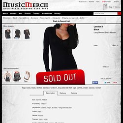 Music Merch - London K - Black - Long-Sleeved Shirt - Woman