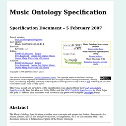 Music Ontology Specification
