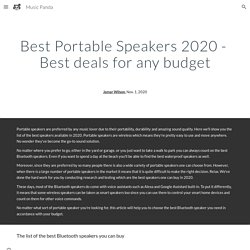 Music Panda - Best Portable Speakers 2020 for any budget