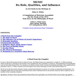 Music: Its Role, Qualities, and Influence