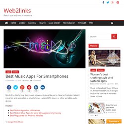 Best Music Apps For Smartphones - Web2links