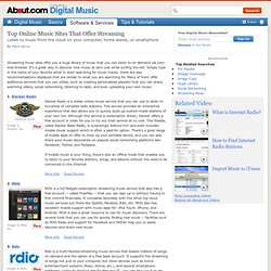 Top 5 Streaming Music Sites – The Best Websites for Streaming Audio
