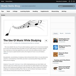The Use Of Music While Studying